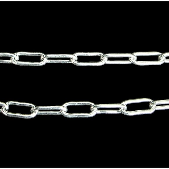 New Tocara Silver Link Necklace Stainless Steel Paperclip Chain Choker Clarisse - Picture 5 of 10